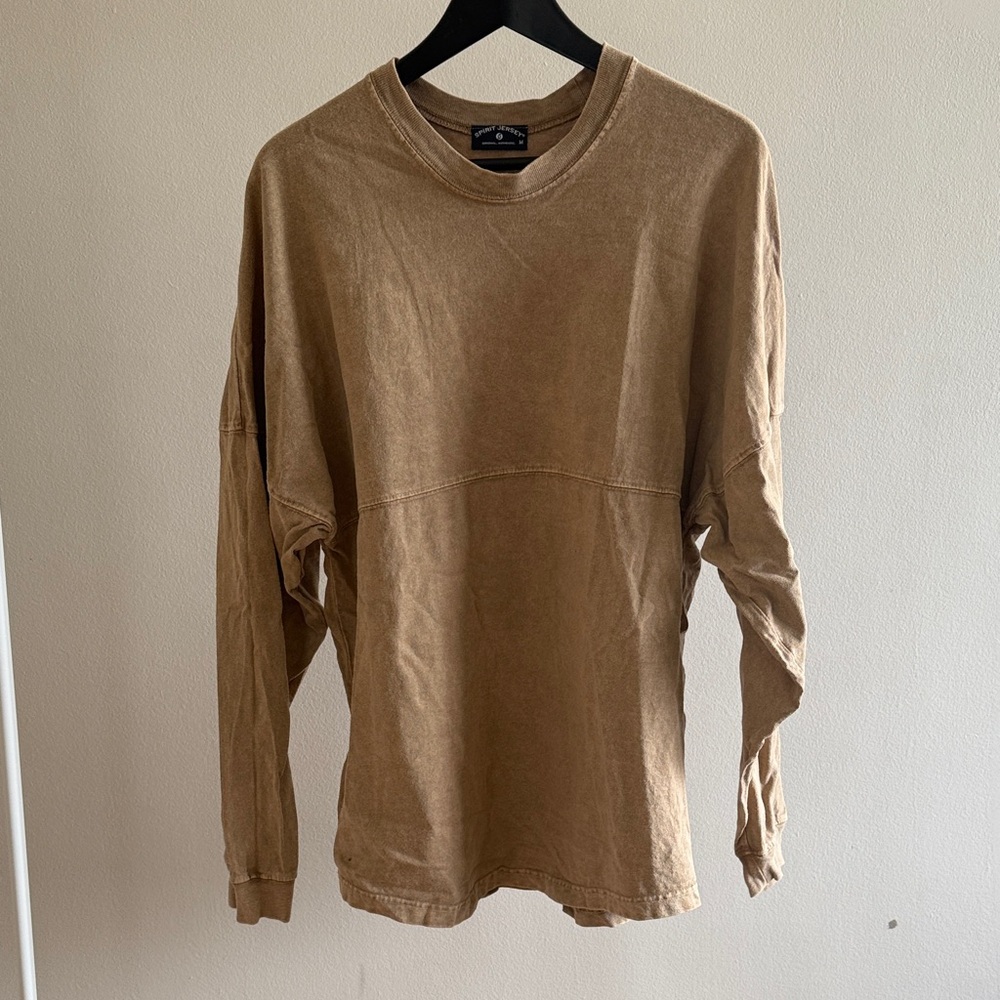Casual Tan Long Sleeve Shirt for Men